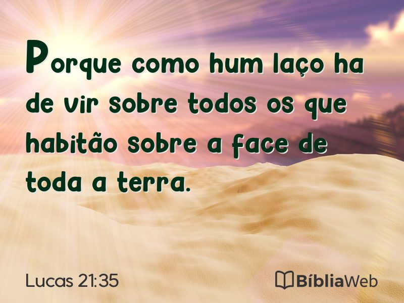 Lucas 21:35 em imagem para compartilhar