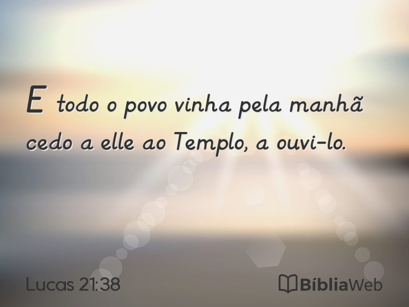 Lucas 21:38 em imagem para compartilhar