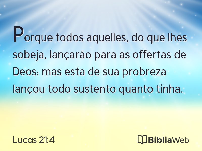 Lucas 21:4 em imagem para compartilhar