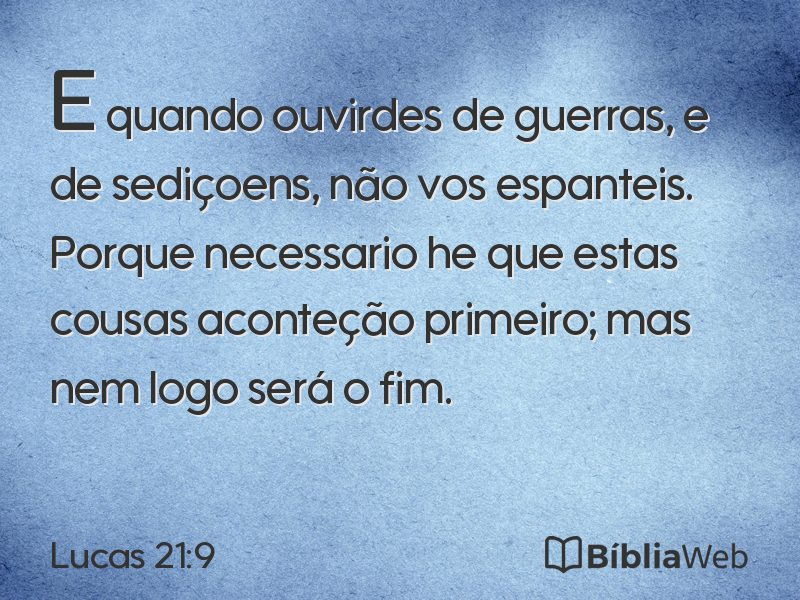 Lucas 21:9 em imagem para compartilhar