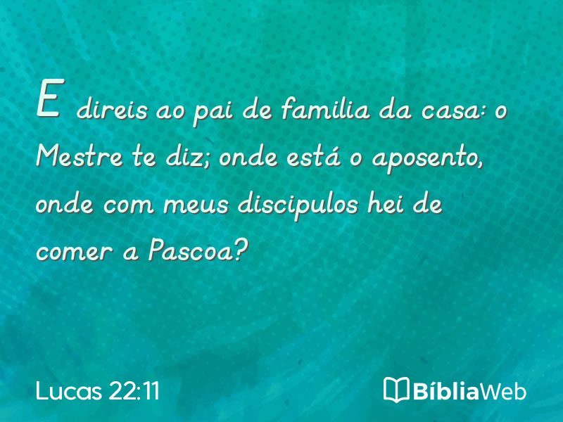 Lucas 22:11 em imagem para compartilhar