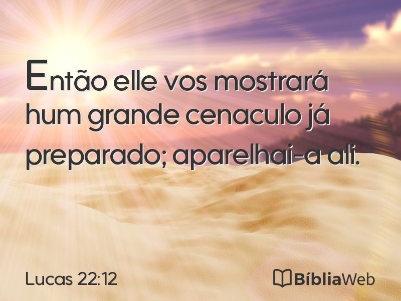 Lucas 22:12 em imagem para compartilhar
