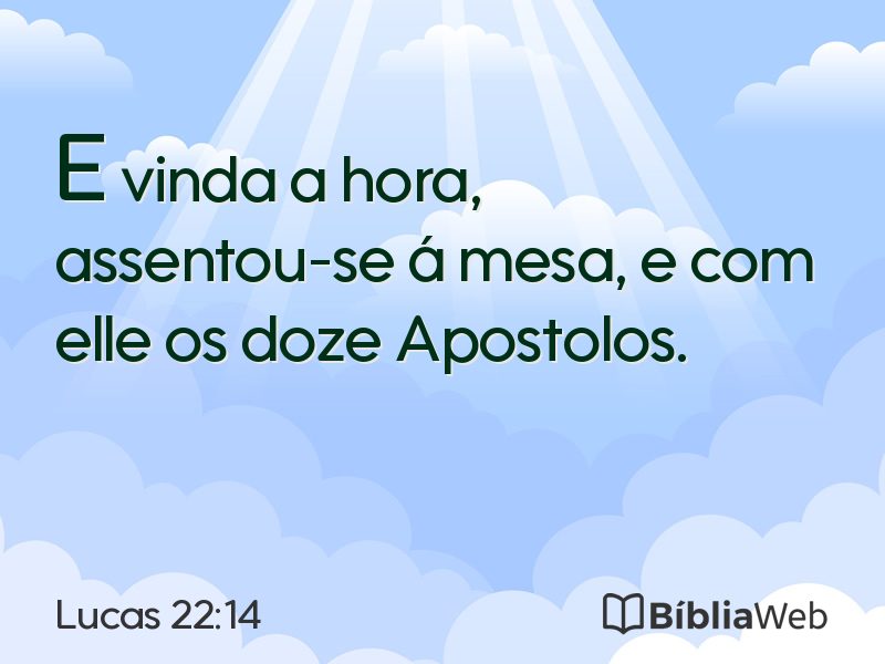 Lucas 22:14 em imagem para compartilhar