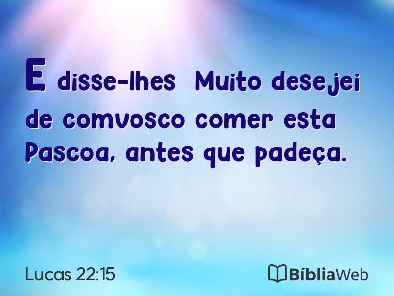 Lucas 22:15 em imagem para compartilhar