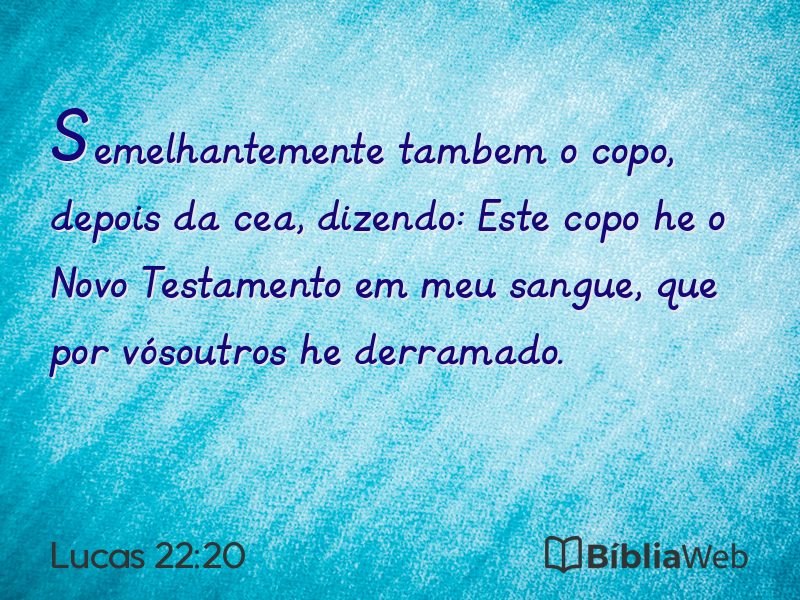 Lucas 22:20 em imagem para compartilhar