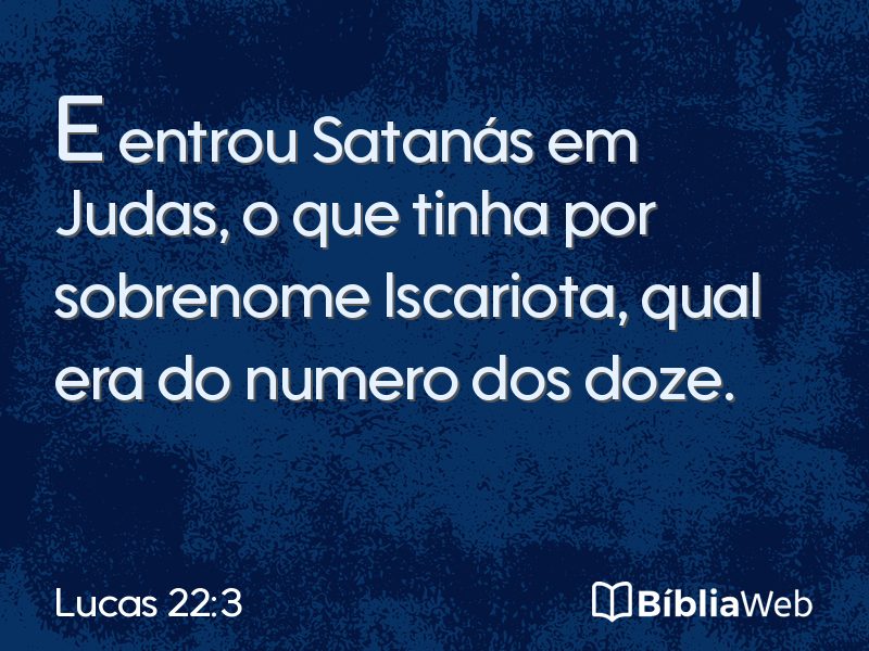 Lucas 22:3 em imagem para compartilhar