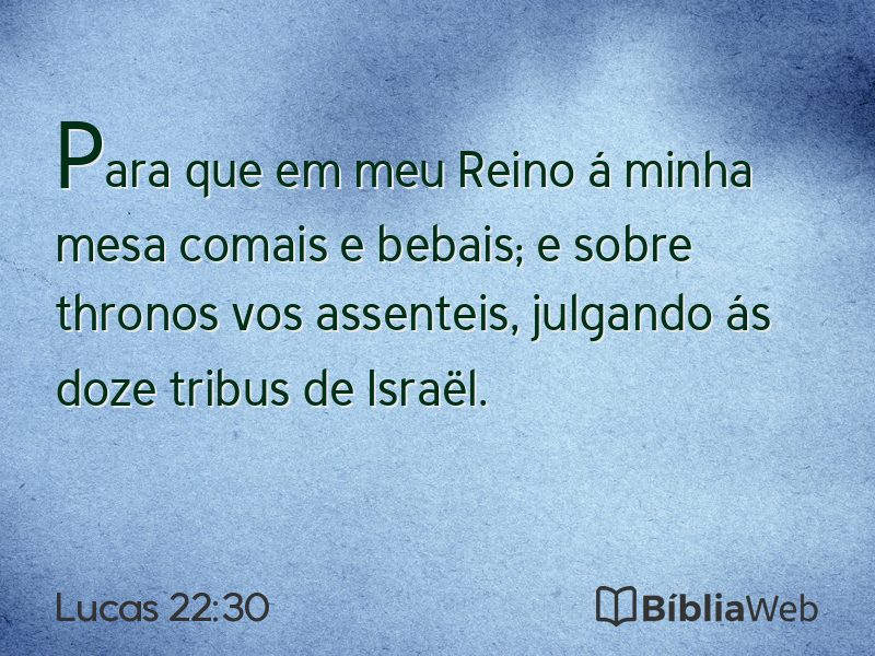 Lucas 22:30 em imagem para compartilhar