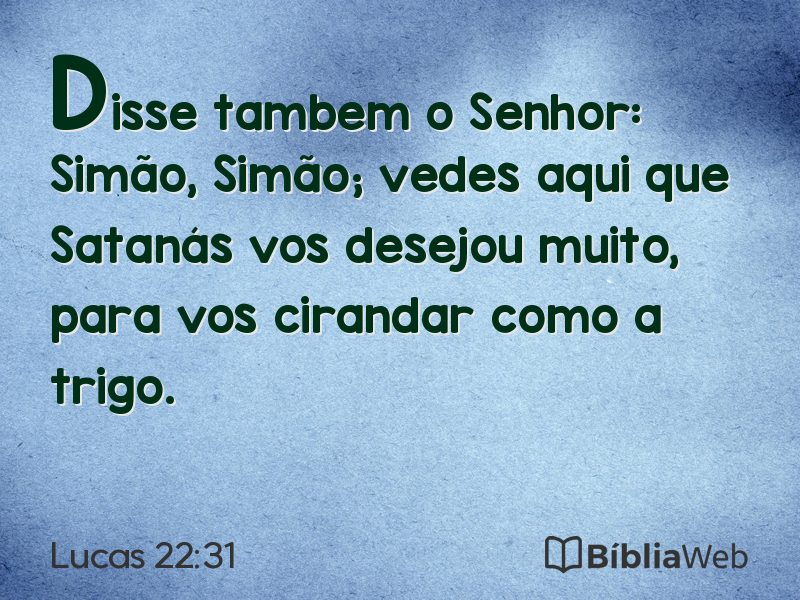 Lucas 22:31 em imagem para compartilhar