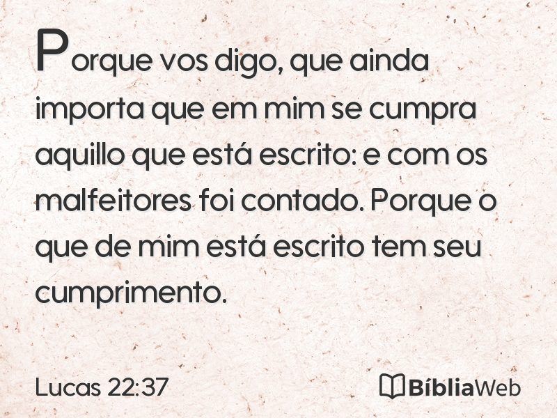 Lucas 22:37 em imagem para compartilhar