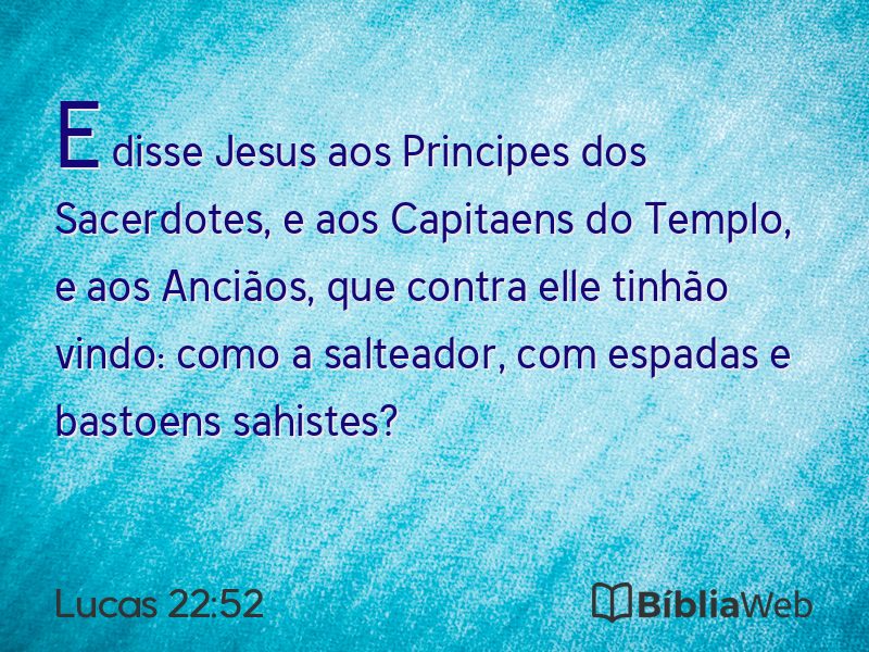 Lucas 22:52 em imagem para compartilhar
