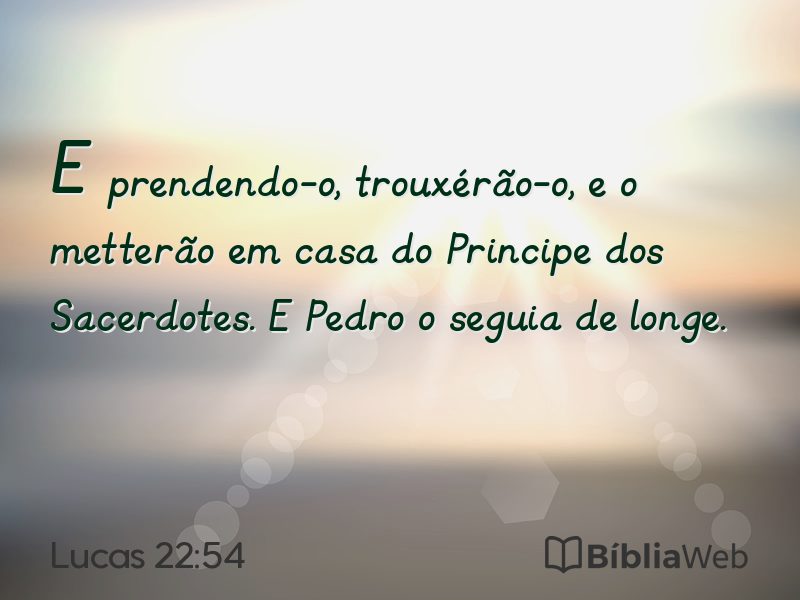 Lucas 22:54 em imagem para compartilhar
