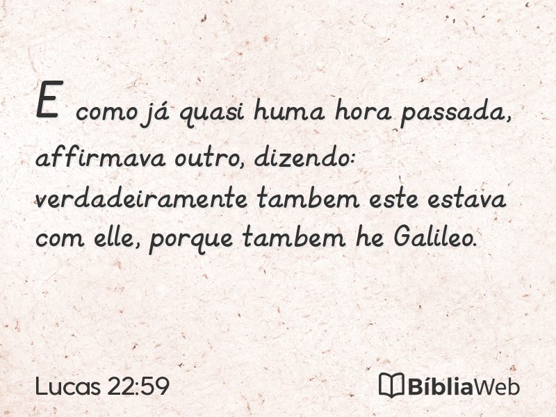 Lucas 22:59 em imagem para compartilhar