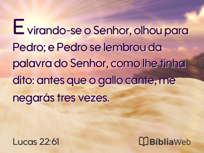 Lucas 22:61 em imagem para compartilhar