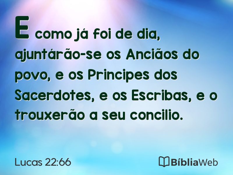 Lucas 22:66 em imagem para compartilhar