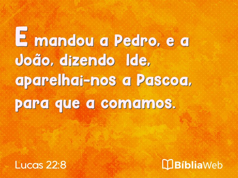 Lucas 22:8 em imagem para compartilhar