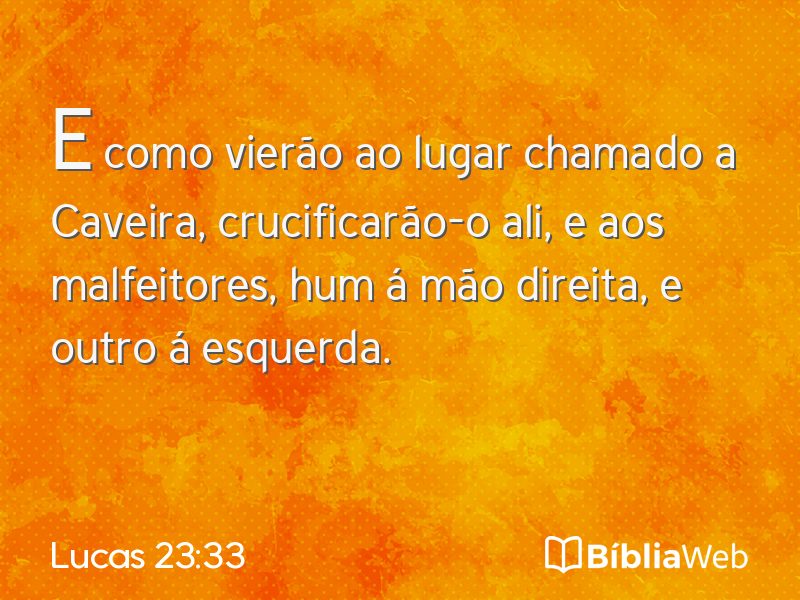 Lucas 23:33 em imagem para compartilhar