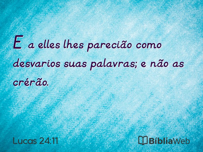 Lucas 24:11 em imagem para compartilhar
