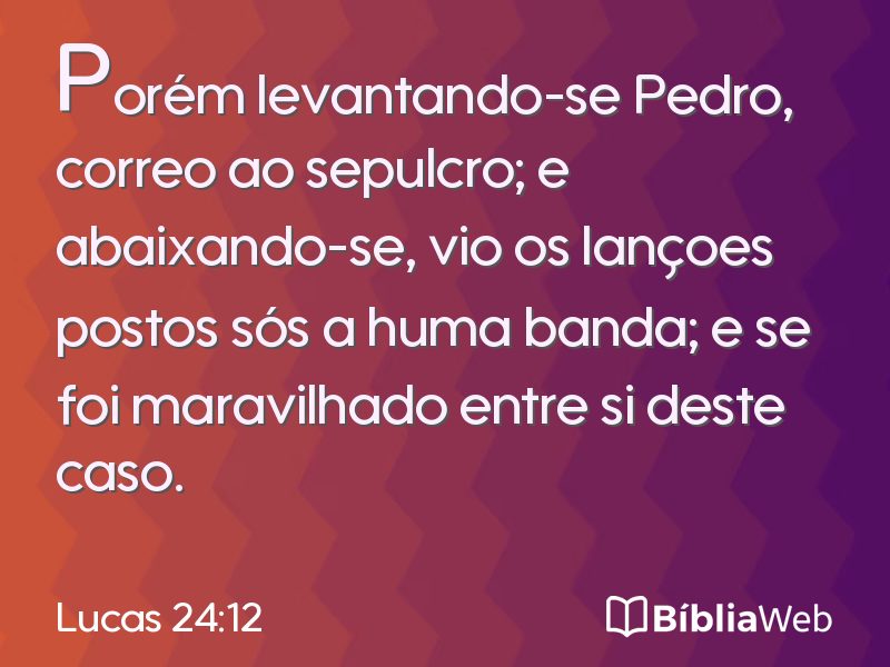 Lucas 24:12 em imagem para compartilhar