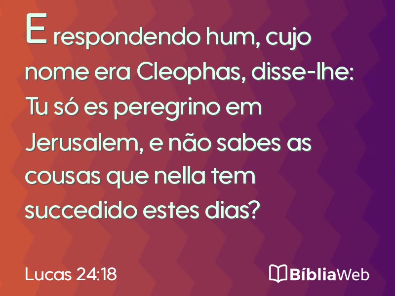 Lucas 24:18 em imagem para compartilhar
