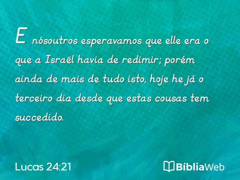 Lucas 24:21 em imagem para compartilhar