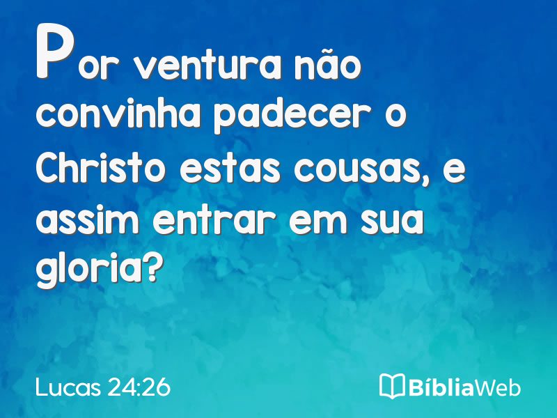 Lucas 24:26 em imagem para compartilhar