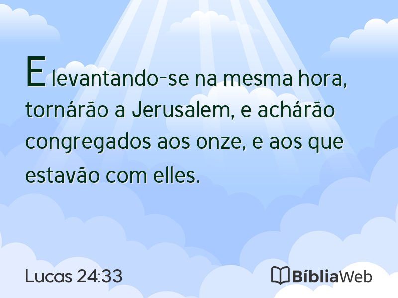 Lucas 24:33 em imagem para compartilhar