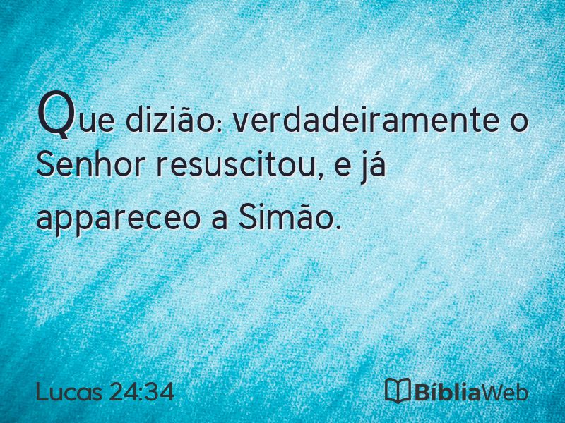 Lucas 24:34 em imagem para compartilhar