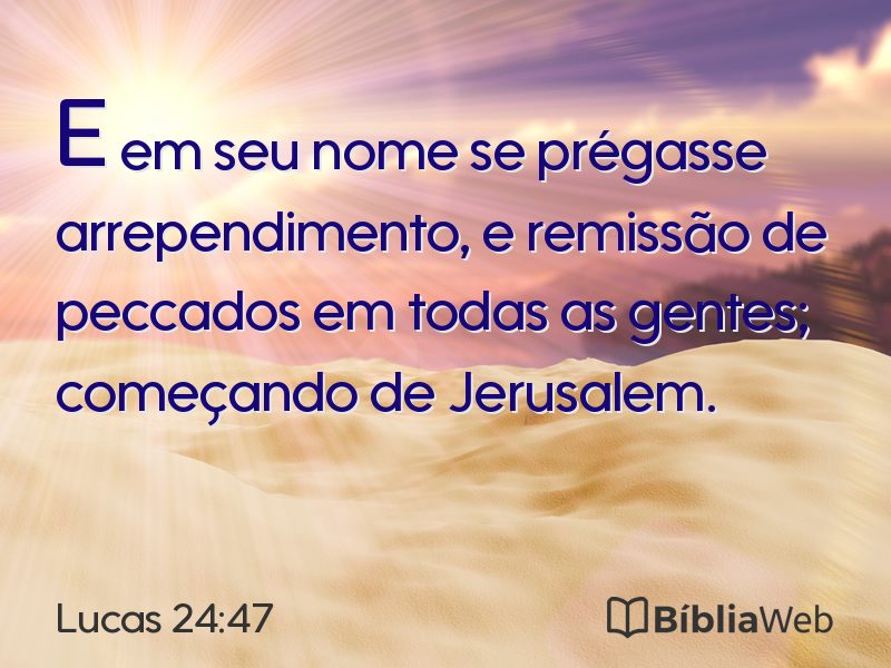 Lucas 24:47 em imagem para compartilhar