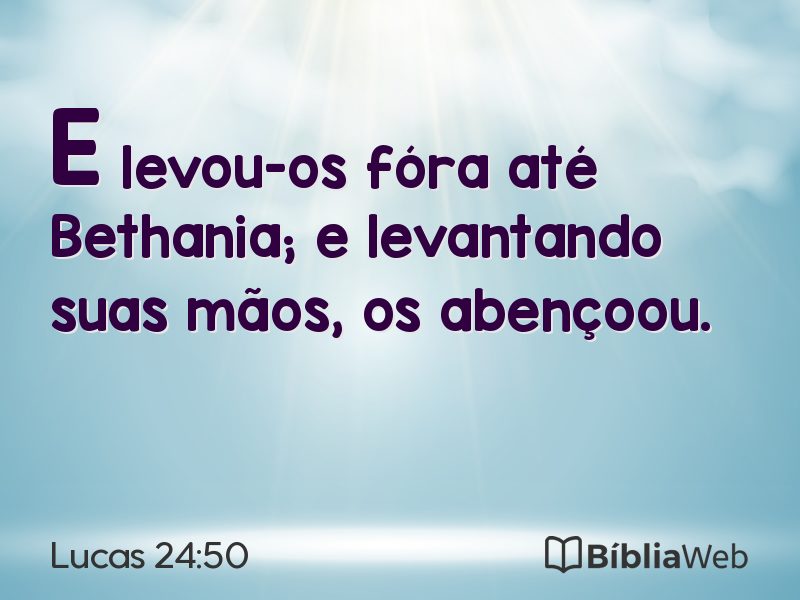 Lucas 24:50 em imagem para compartilhar