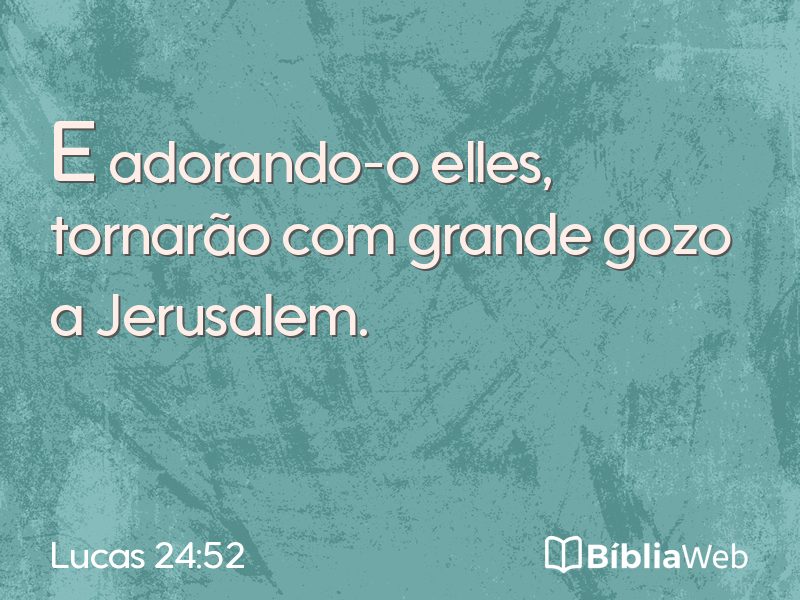 Lucas 24:52 em imagem para compartilhar
