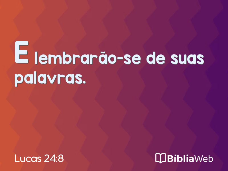 Lucas 24:8 em imagem para compartilhar