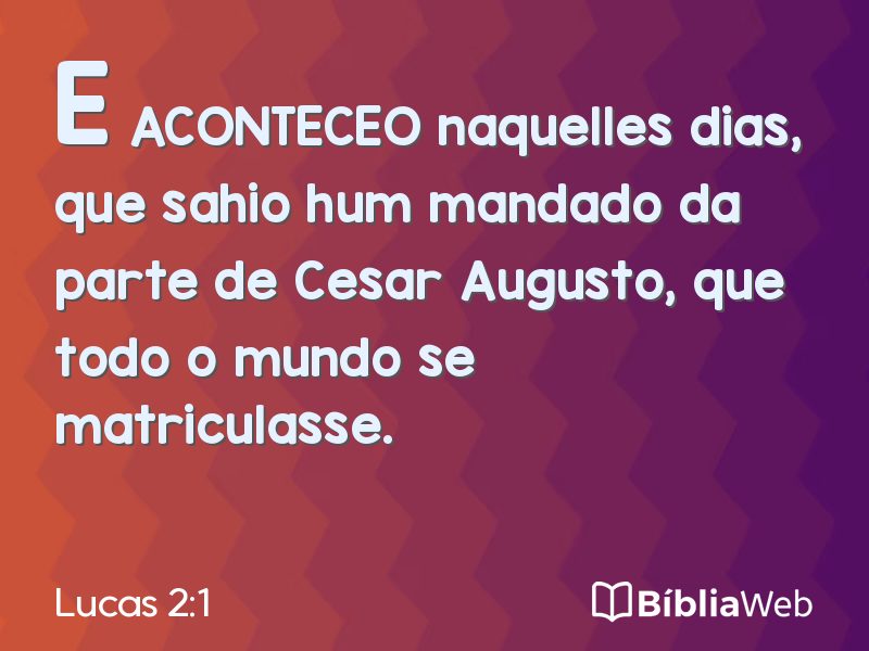 Lucas 2:1 em imagem para compartilhar