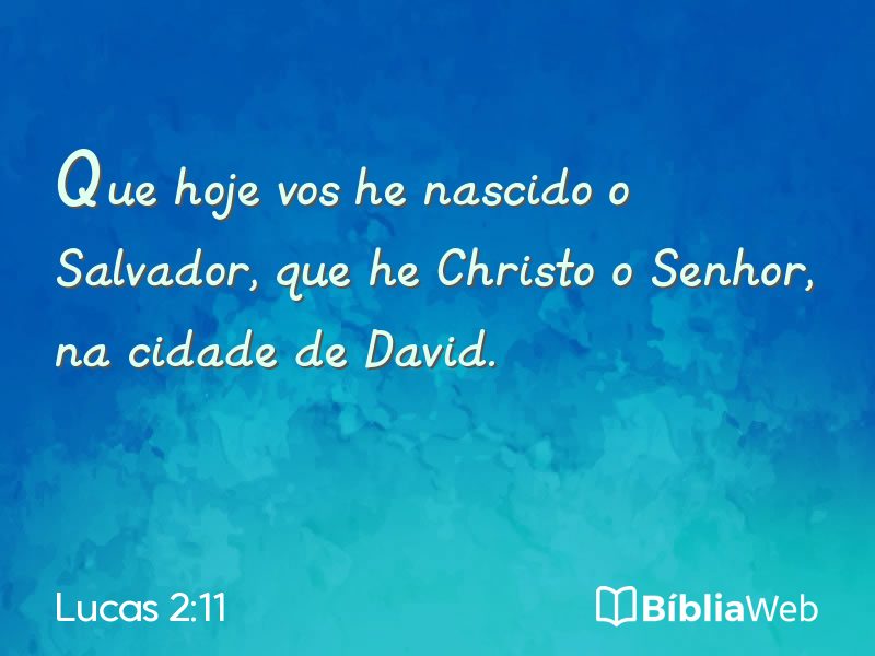 Lucas 2:11 em imagem para compartilhar