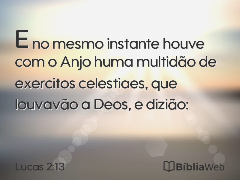 Lucas 2:13 em imagem para compartilhar