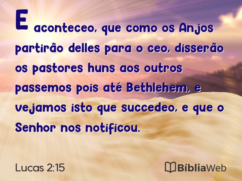 Lucas 2:15 em imagem para compartilhar