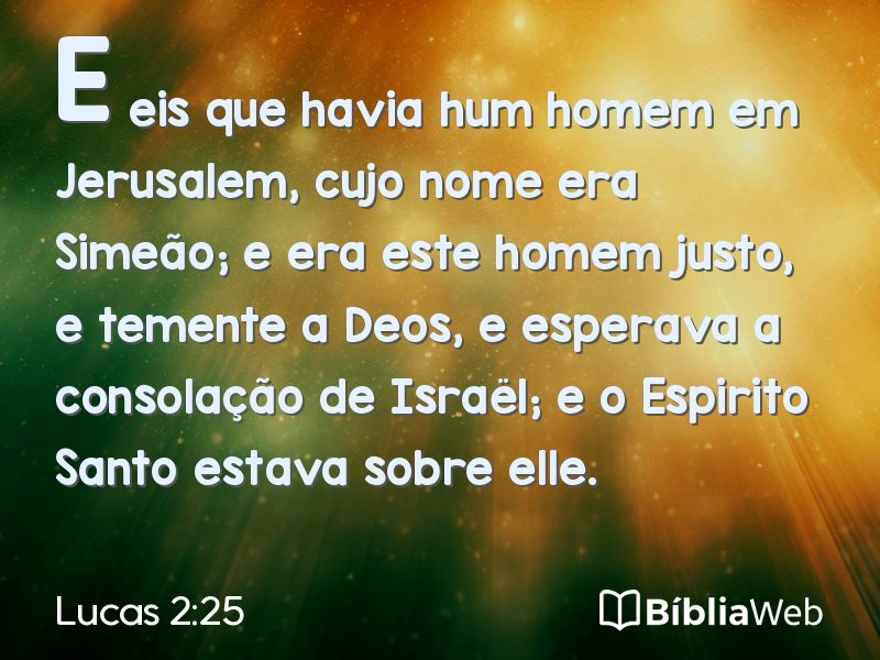 Lucas 2:25 em imagem para compartilhar