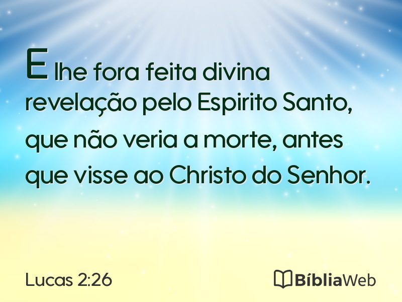 Lucas 2:26 em imagem para compartilhar