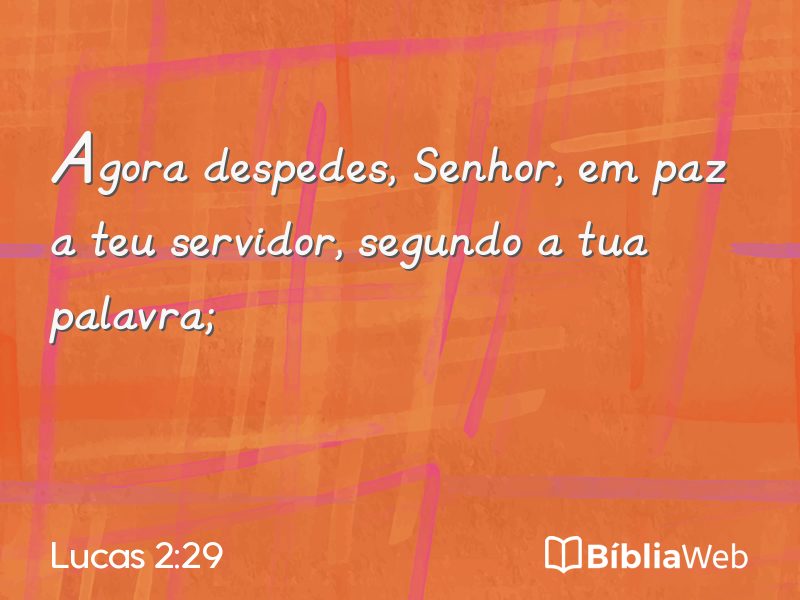 Lucas 2:29 em imagem para compartilhar