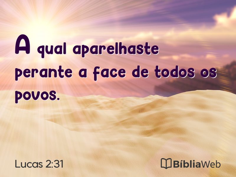 Lucas 2:31 em imagem para compartilhar