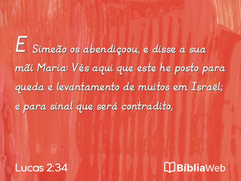 Lucas 2:34 em imagem para compartilhar