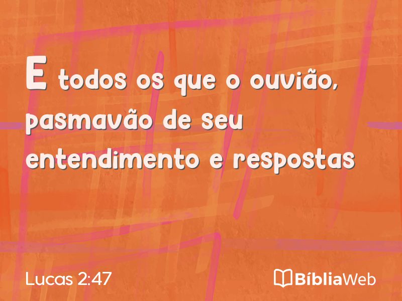 Lucas 2:47 em imagem para compartilhar