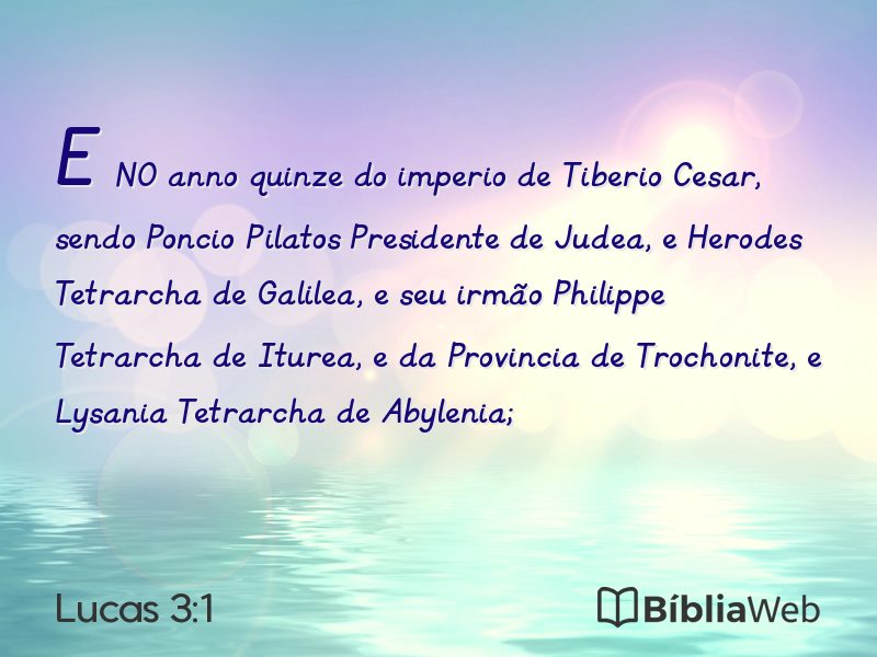 Lucas 3:1 em imagem para compartilhar