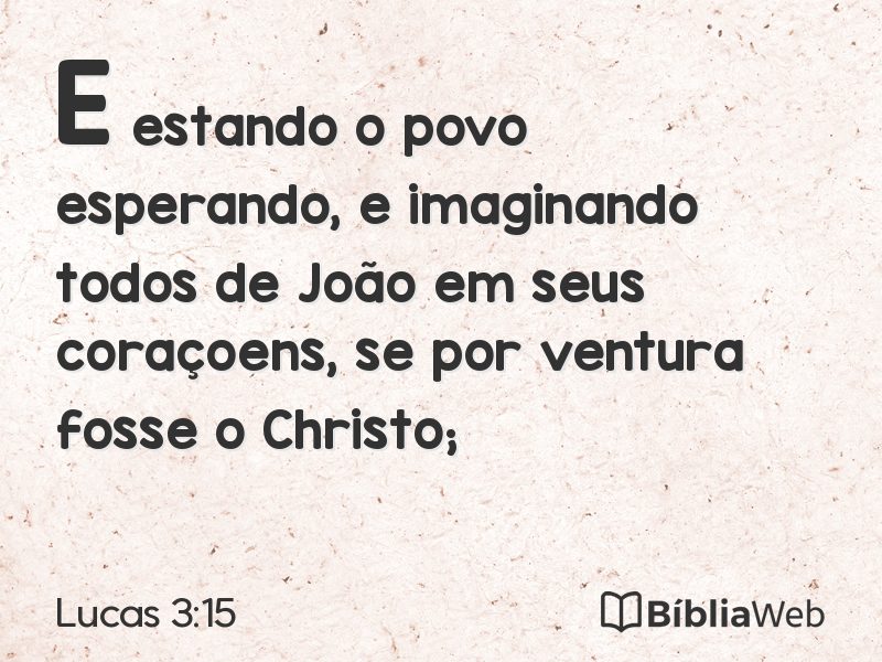 Lucas 3:15 em imagem para compartilhar