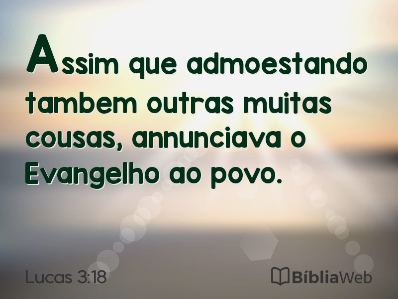 Lucas 3:18 em imagem para compartilhar