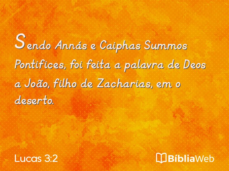 Lucas 3:2 em imagem para compartilhar