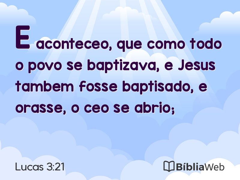 Lucas 3:21 em imagem para compartilhar