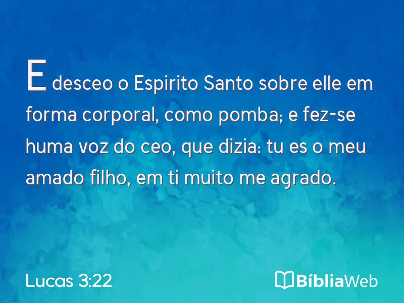 Lucas 3:22 em imagem para compartilhar