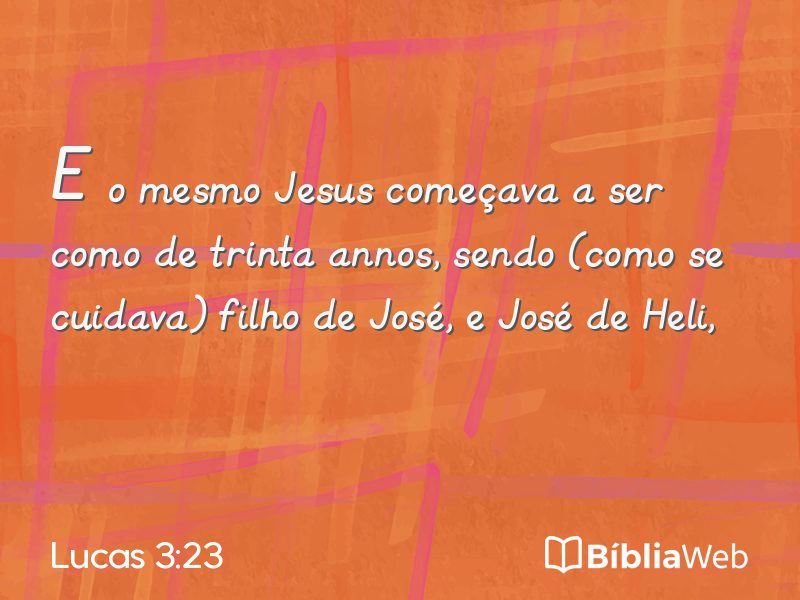 Lucas 3:23 em imagem para compartilhar