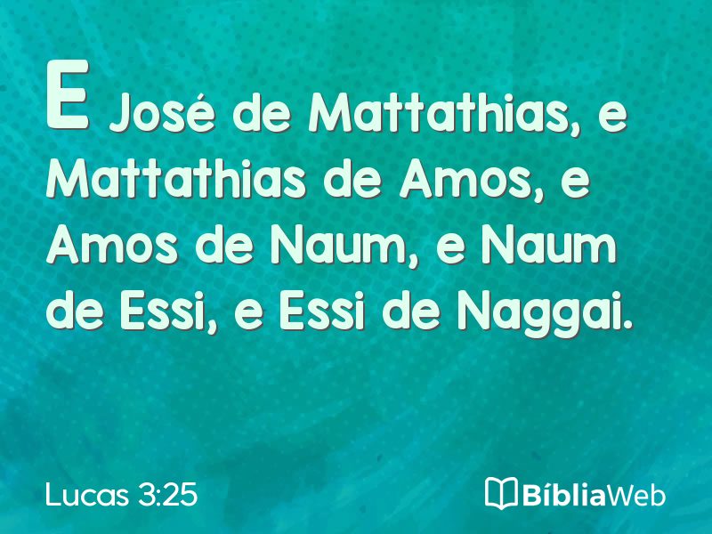 Lucas 3:25 em imagem para compartilhar
