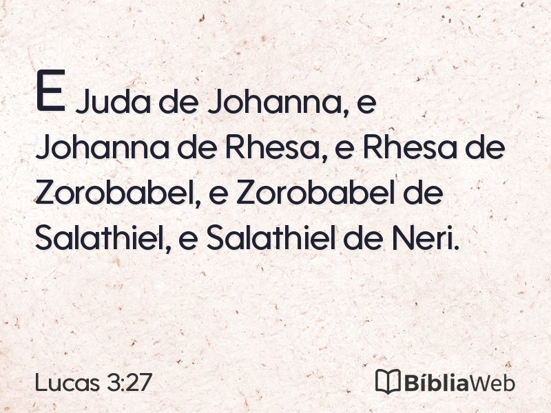 Lucas 3:27 em imagem para compartilhar